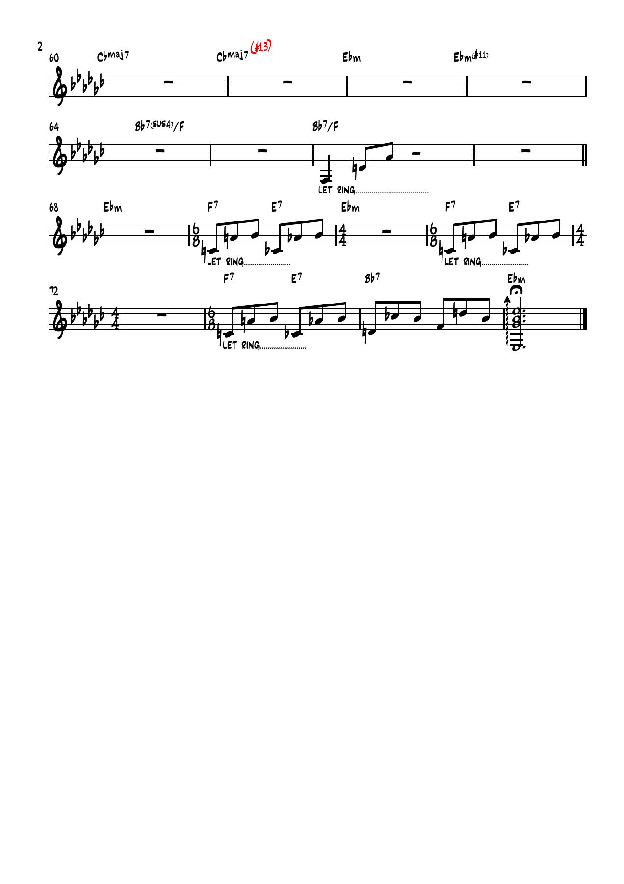 We'd Rather Have Nothing sheet music, page 2 of 2