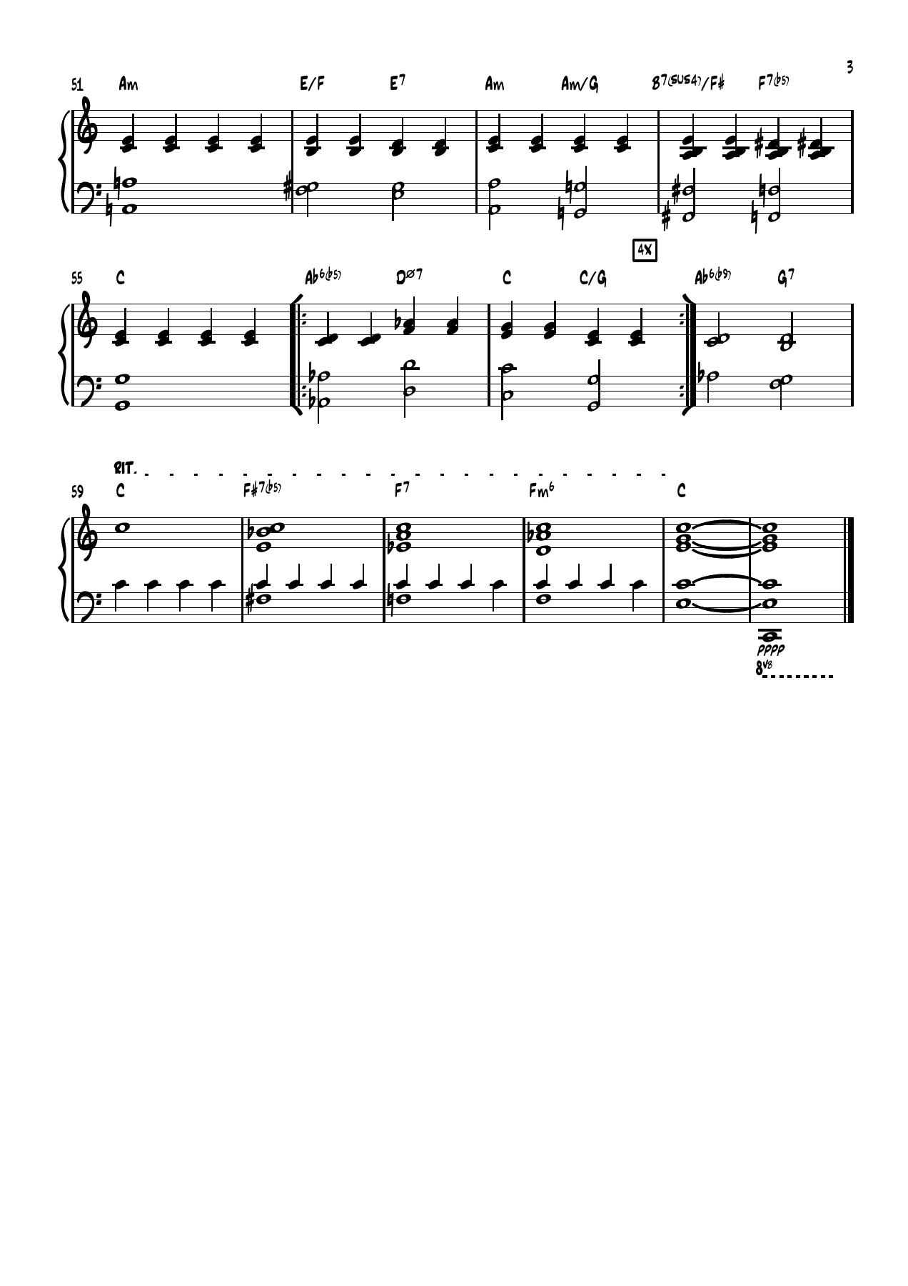 The Same Mistake sheet music, page 3 of 3
