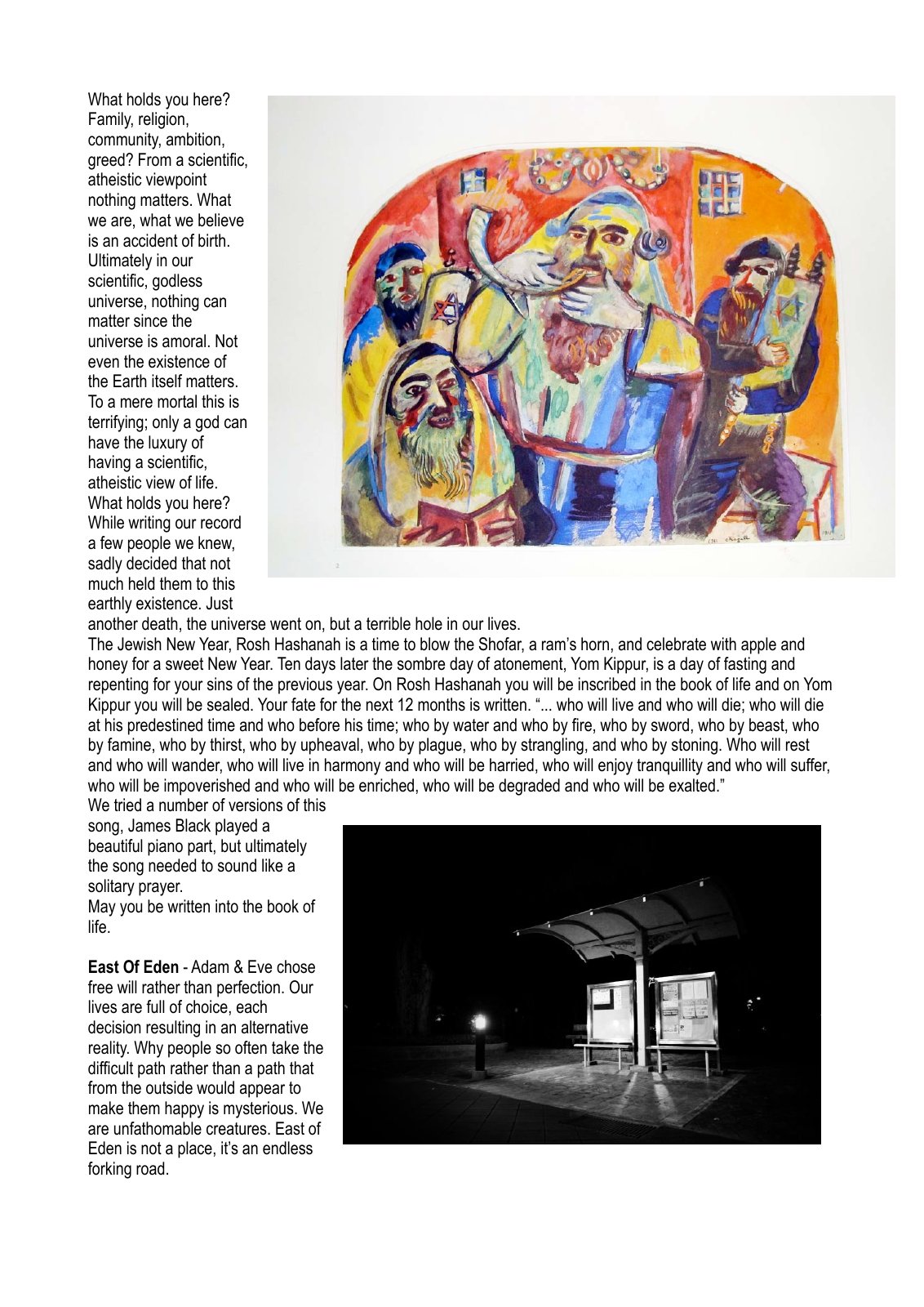 Stories of Ghosts original illustrated album notes, page 3