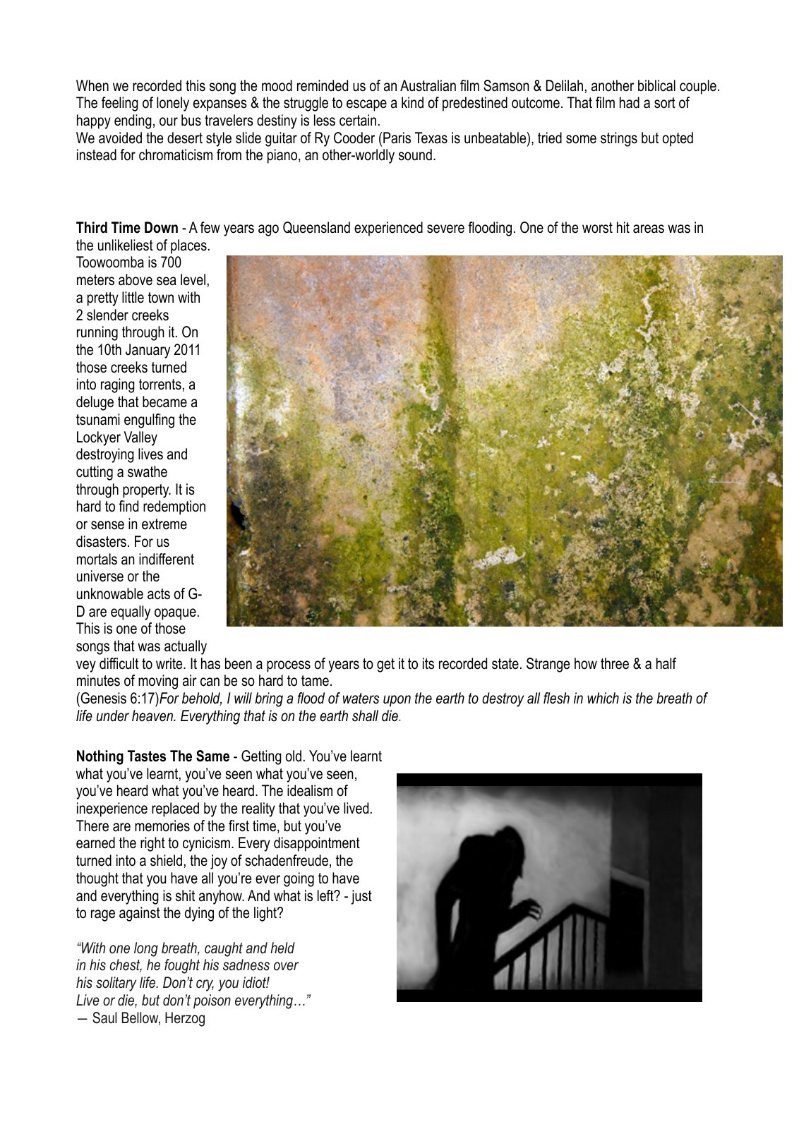 Stories of Ghosts original illustrated album notes, page 4